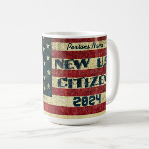 Coole Vintage-Tasse für neue US-Bürger 2024 Kaffeetasse