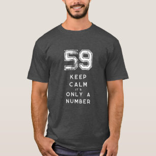 Coole Vintage-Typografie Keep Calm 59. Geburtstag T-Shirt