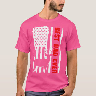 Coole Vintage US-amerikanische Flagge Bester Vater T-Shirt