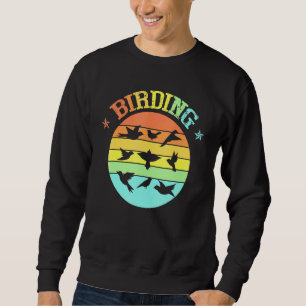 Coole Vintage Vogelbeobachtung für Vogelbeobachter Sweatshirt