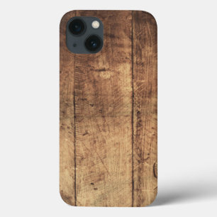 coole vintage zerkratzte Holzstruktur iPhone 13 Hülle