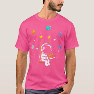 Coole Violin Player Astronaut Music Lover T-Shirt