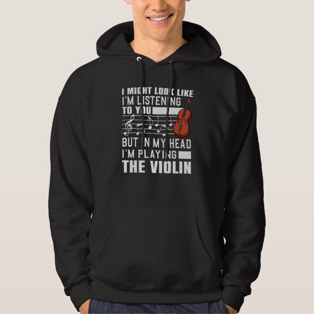 Coole Violine für Männer Violinist Viola C Hoodie (Vorderseite)