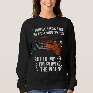 Coole Violine für Männer Violinist Viola C Sweatshirt