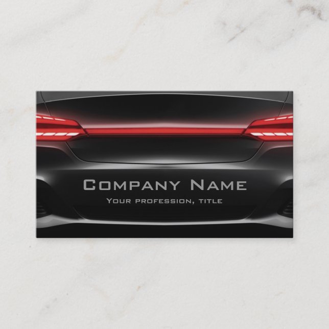 Coole Visitenkarte auf der Rückseite des Fahrzeugs (Vorderseite)