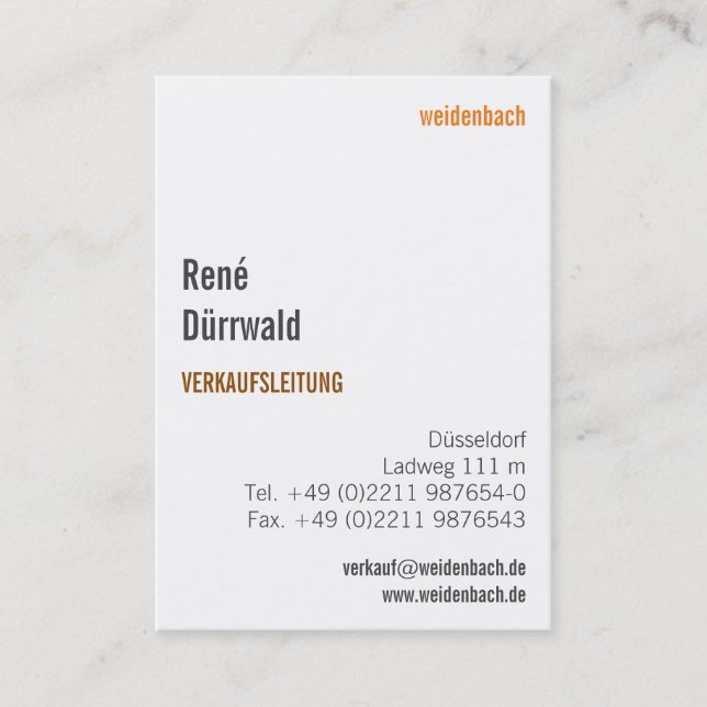 Coole Visitenkarten Visitenkarte (Vorderseite)