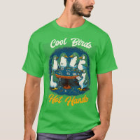 Coole Vögel Hot Hands lustige Pinguine spielen Pok