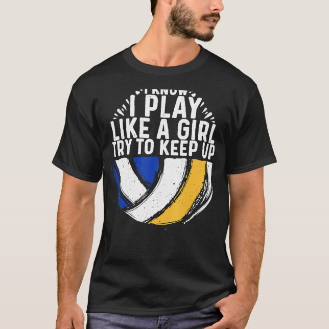 Coole Volleyball für weibliche Mädchen Jugendvolle T-Shirt (Vorderseite)