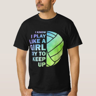 Coole Volleyball für weibliche Mädchen Jugendvolle T-Shirt
