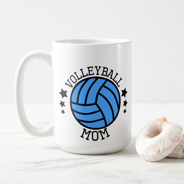 Coole Volleyball-Mutter-Wortkunst  Kaffeetasse (Mit Donut)