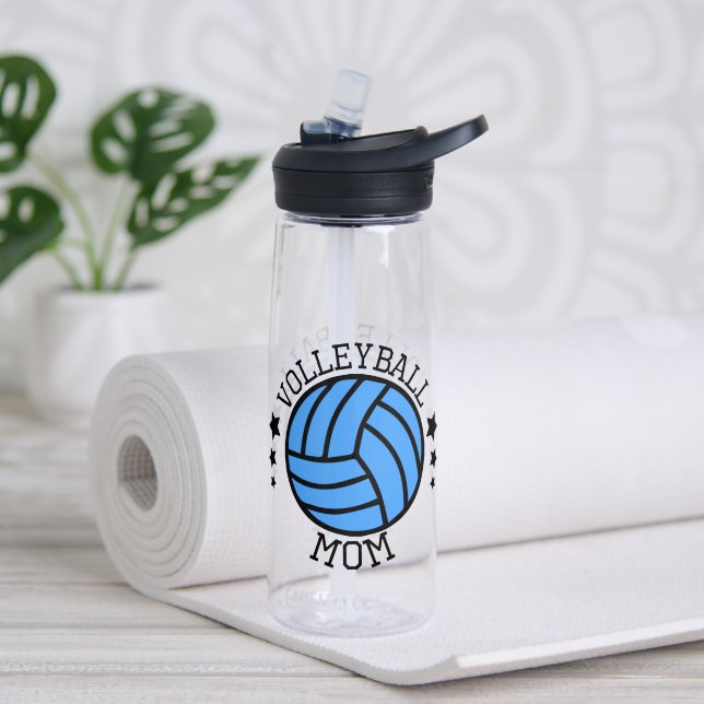 Coole Volleyball-Mutter-Wortkunst  Trinkflasche (Yoga (gedreht))