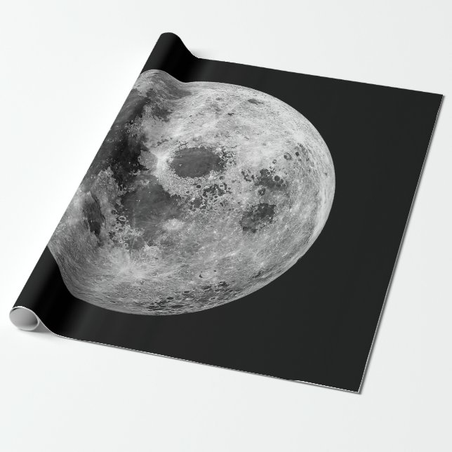 Coole Vollmond-Astronomie Geschenkpapier (Ungerollt)