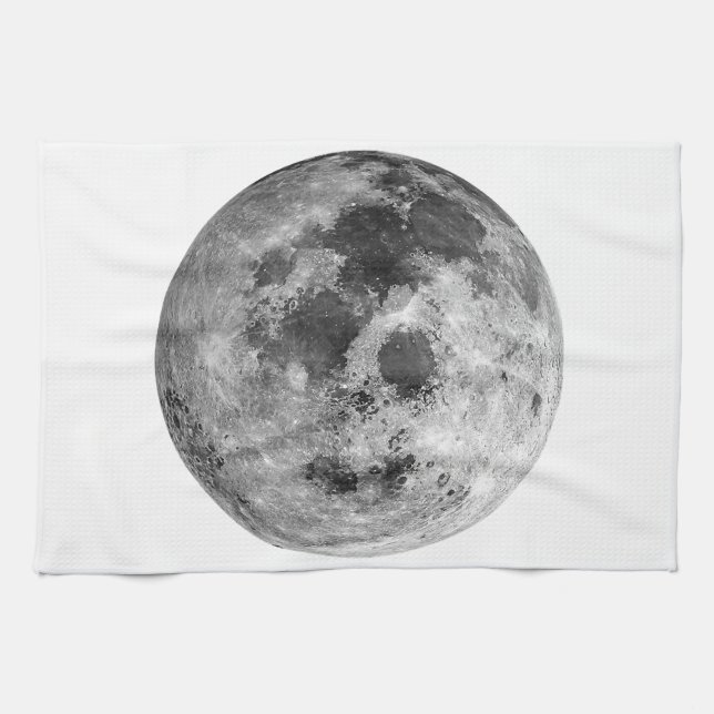 Coole Vollmond-Astronomie Geschirrtuch (Horizontal)