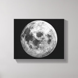 Coole Vollmond-Astronomie Leinwanddruck