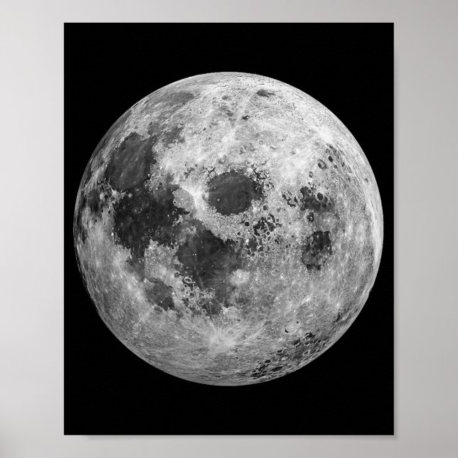 Coole Vollmond-Astronomie Poster (Vorne)