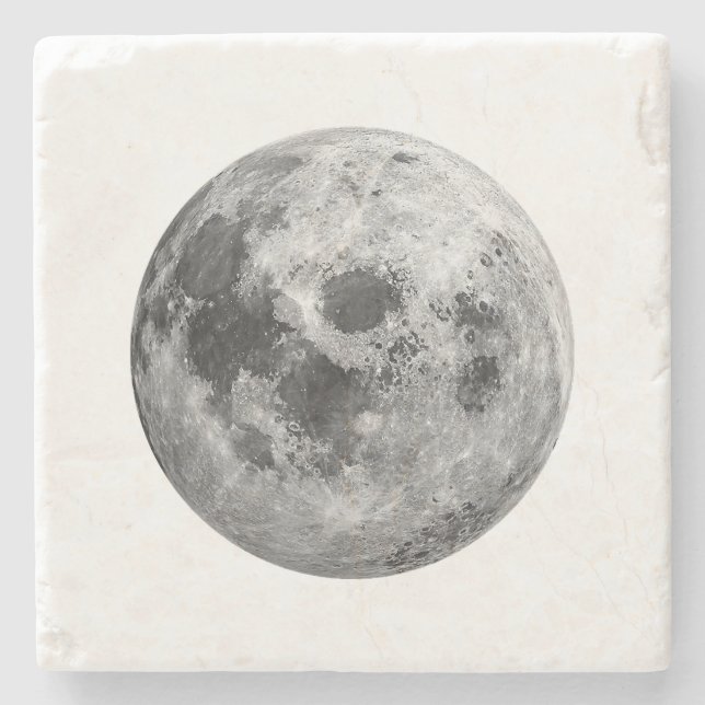 Coole Vollmond-Astronomie Steinuntersetzer (Vorderseite)