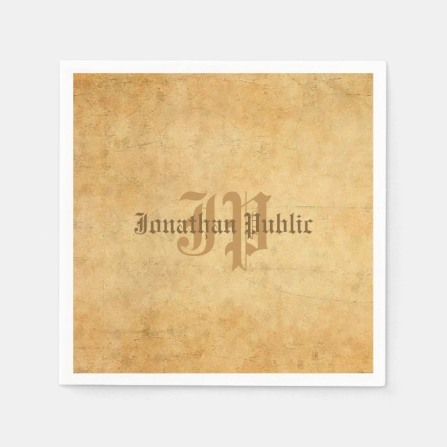 Coole Vorlage für den alten Papierschau in Monogra Serviette (Vorderseite)