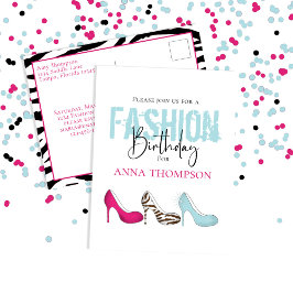 Coole Vorlage für Girl Birthday Party Postkarte