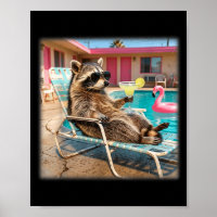Coole Waschbär-Sonnenbrille Margarita-Sommerurlaub