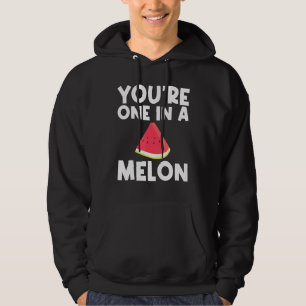 Coole Wassermelone für Männer Rote Melone Hoodie