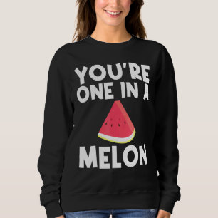 Coole Wassermelone für Männer Rote Melone Sweatshirt