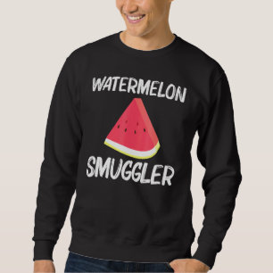 Coole Wassermelone für Männer Rote Melone Sweatshirt
