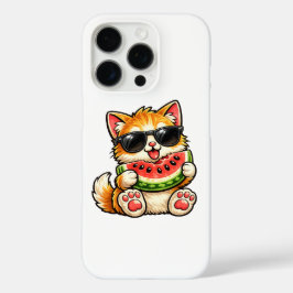 Coole Wassermelonen-Katze iPhone 16 Pro Hülle