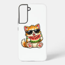 Coole Wassermelonen-Katze