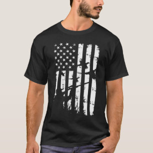 Coole Wasservögel Amerikanische Vintage Flagge USA T-Shirt