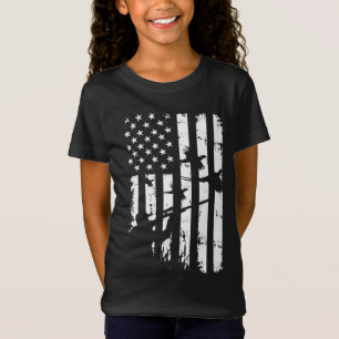 Coole Wasservögel Amerikanische Vintage Flagge USA T-Shirt