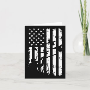 Coole Wasservögel Amerikanische Vintage US-Flagge  Karte
