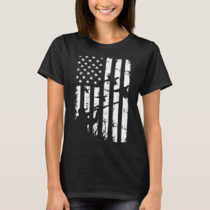 Coole Wasservögel Amerikanische Vintage US-Flagge T-Shirt