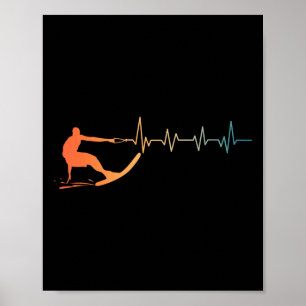 Coole Waterski-Kunst für Männer Frauen Water Ski C Poster