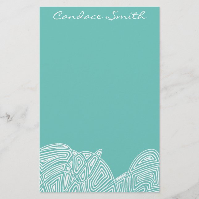 Coole Waves Personalisiert Briefpapier (Vorderseite)