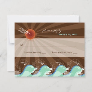 Coole Waves und braune Sun UAWG / Antwortkarte RSVP Karte