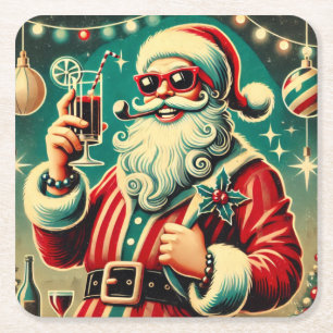 Coole Weihnachtsfeiern Rechteckiger Pappuntersetzer
