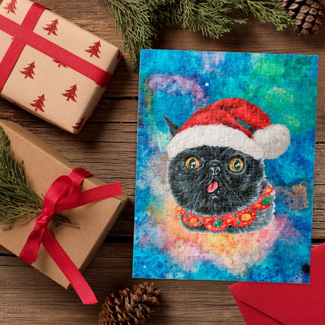 Coole Weihnachtsfeiertage in Black Cat Puzzle (Von Creator hochgeladen)