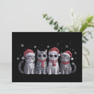 Coole Weihnachtskatzen Niedlich Cat Lover Cat Mama Feiertagskarte