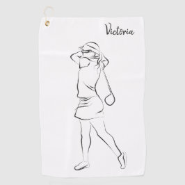 Coole Weiße Moderne Ihren Namen hinzufügen Kundens Golfhandtuch