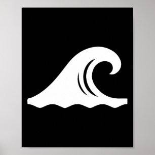 Coole Wellen Symbol Surfer Surfen Surf Küstenstran Poster
