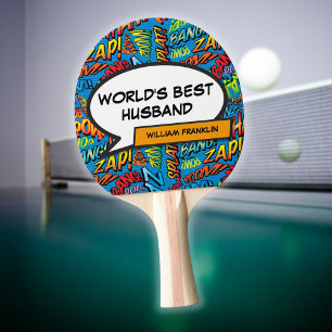 Coole Welten Bester Ehemann Modern Lustig Tischtennis Schläger