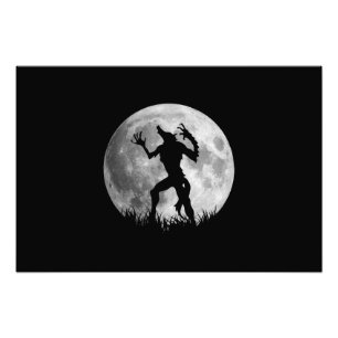 Coole Werwolf-Vollmond-Transformation Fotodruck