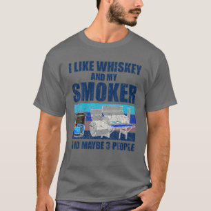 Coole Whiskey Art für Männer Frauen Rauchen Bourbo T-Shirt