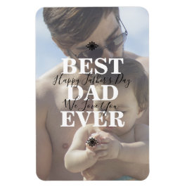 Coole White Scripts Bester Vater je Vatertag Foto Magnet