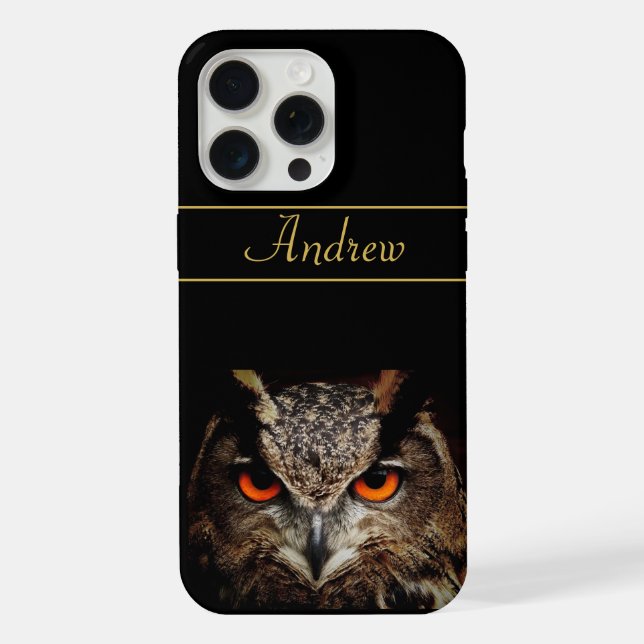 Coole wilde Eule  iPhone Hülle (Rückseite)