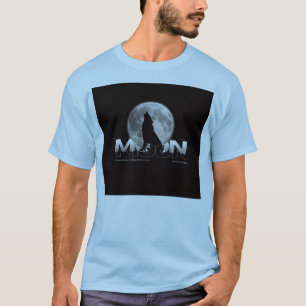 Coole wilde Tier-Natur-Typografie Pastellblau T-Shirt