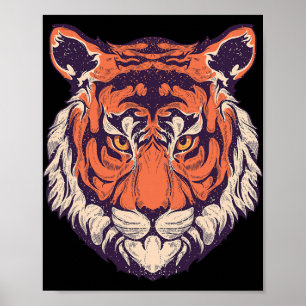 Coole Wilde Tiger T-Shirts, Tiger Mode Grafik Poster