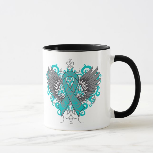 Coole Wings des Ovarialkarzinoms Tasse (Rechts)