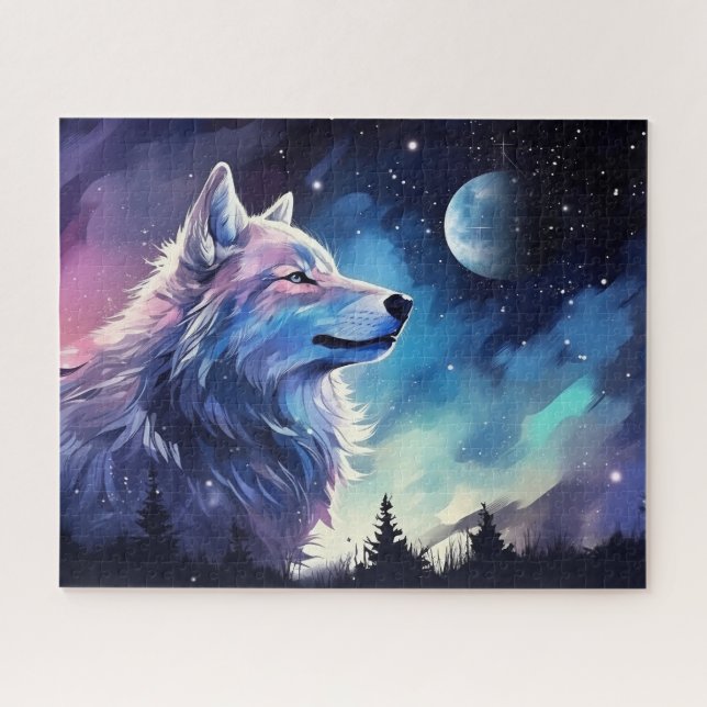 Coole Wolf-Tierliebhaber  Puzzle (Horizontal)