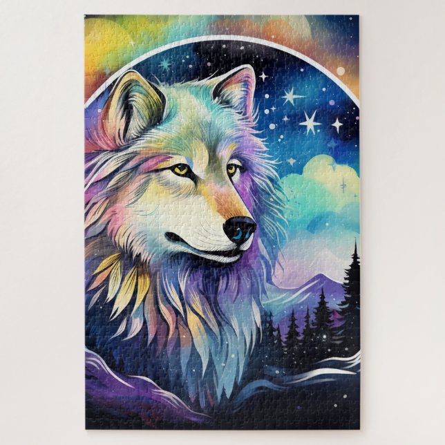 Coole Wolf-Tierliebhaber  Puzzle (Vertikal)